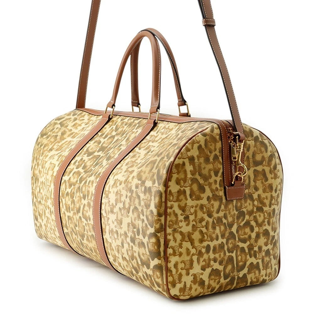 CELINE TRIOMPHE BOSTON BAG LEOPARD PATTERN PVC - 2