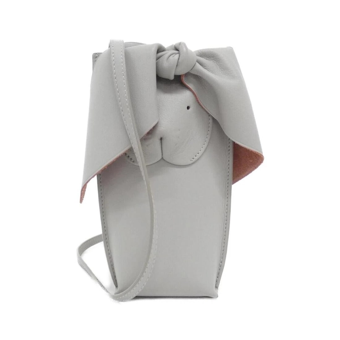 LOEWE BUNNY POCKET CALFSKIN LEATHER CROSSBODY: Loewe Bunny Pocket Calfskin Leather Crossbody Brand: Loewe Type/Style: Shoulder Bag Material: Calfskin Leather Color: Ghost Size: 8cm (W) x 18cm (H) x 4cm (D) Accessories: None Accessories