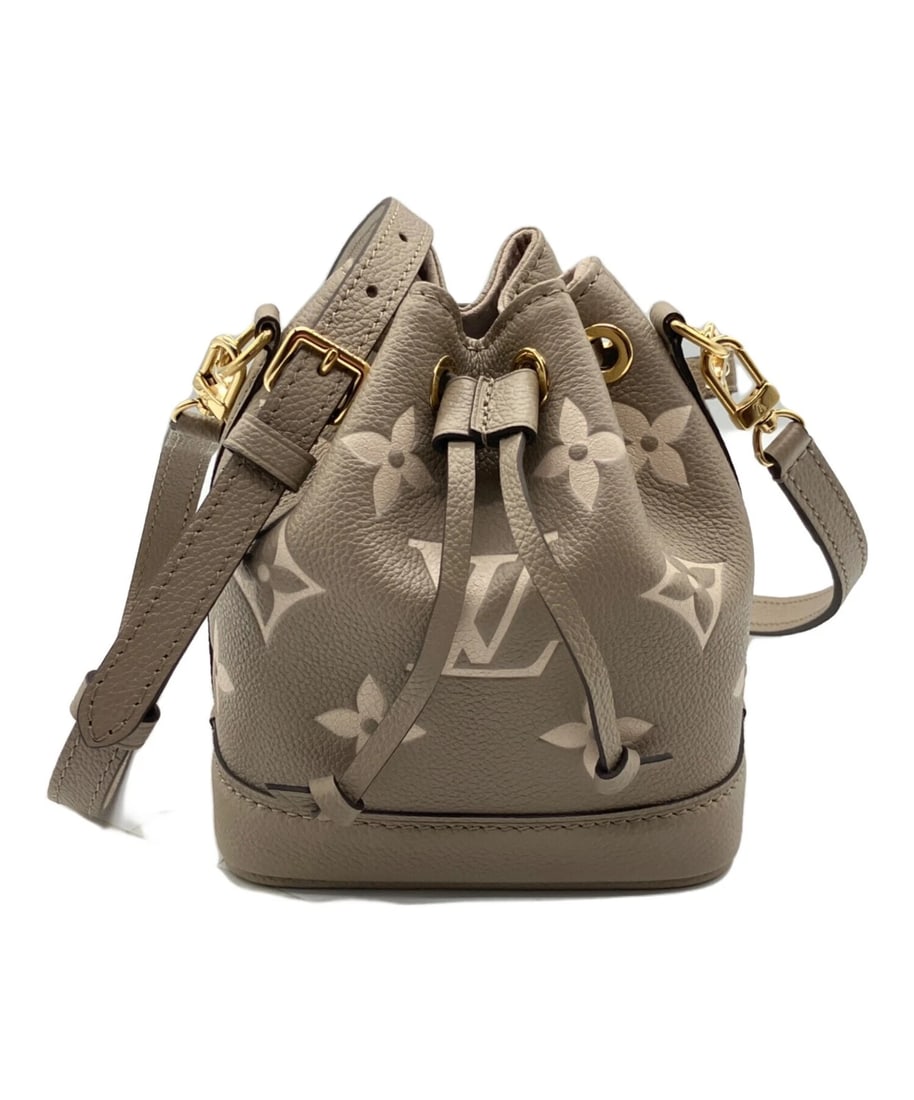 LOUIS VUITTON CROSSBODY SHOULDER BUCKET BAG: Louis Vuitton Crossbody Shoulder Bucket Bag Brand: LOUIS VUITTON Type/Style: Bucket Bag Material: Monogram Canvas Color: Gray Size: Height: 6.10 inches (15.5 cm) Width: 5.12 inches (13 cm) Depth: 3.94
