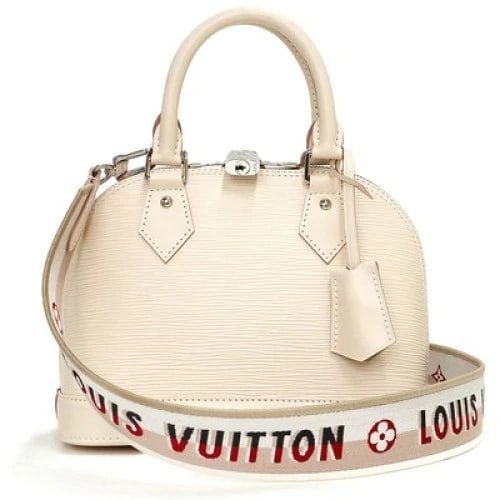 LOUIS VUITTON ALMA BB LEATHER QUARTZ WHITE SHOULDER HANDBAG: LOUIS VUITTON Alma BB Leather Quartz White Shoulder Handbag Brand: Louis Vuitton Type/Style: 2wayShoulder Bag Material: Epi leather Color: Quartz / Silver hardware Size: (cm)) Approx. W23.5cmxH17.5cmx