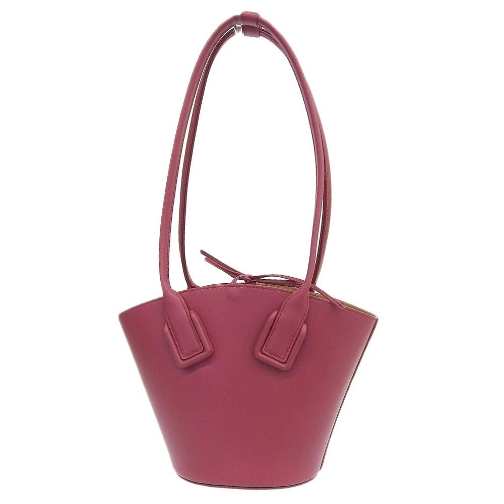 BOTTEGA VENETA BASKET TOTE BAG: Bottega Veneta Basket Tote Bag Brand: Bottega Veneta Type/Style: Tote Material: French Calf Leather Color: Amaranth (Red tone) Size: Width: approx. 5.5 inches (14 cm) [Bottom] Height: approx. 6.3 inch