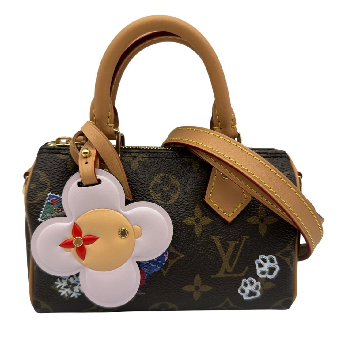 LOUIS VUITTON HANDBAG NANO SPEEDY VIVIENNE MONOGRAM CROSSBODY BAG: Louis Vuitton Handbag Nano Speedy Vivienne Monogram Crossbody Bag Brand: LOUIS VUITTON Type/Style: Top Handle Bag Material: Monogram Vivienne / Leather Color: Brown Size: Width: approx. 6.3 inches (16