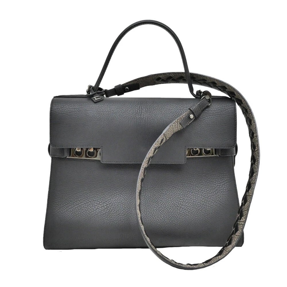 DELVAUX HANDBAG TEMPETE GM BLACK LEATHER 2WAY SHOULDER BAG: DELVAUx Handbag Tempete GM Black Leather 2way Shoulder Bag Brand: Delvaux Type/Style: Top Handle Bag Material: Leather Color: Black Size: Width: 32 cm (12.60 inches) Height: 25 cm (9.84 inches) Depth: