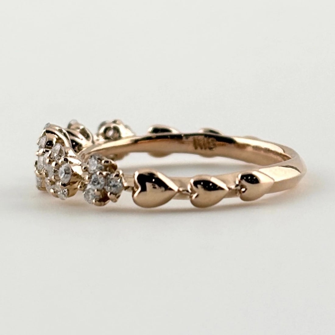 MELEE DIAMOND DESIGN RING PG RING - 3