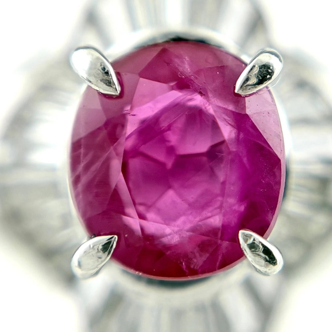 RUBY DESIGN RING PLATINUM RING PT900 RUBY DIAMOND - 2