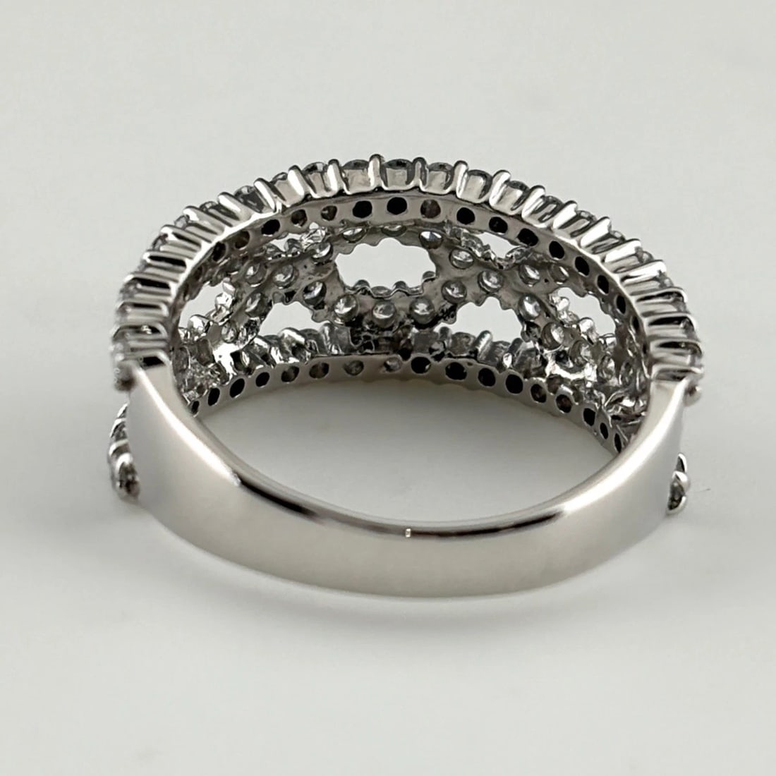 MELEE DIAMOND DESIGN RING PLATINUM RING PT900 DIAMOND - 3