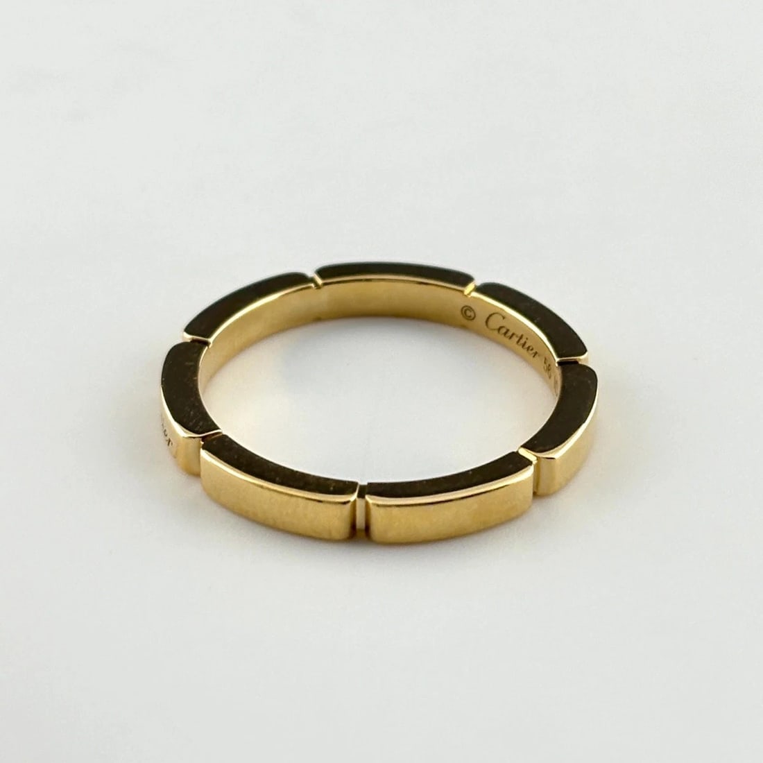 CARTIER MAILLON PANTHERE RING YG RING 750: Cartier Maillon Panthere Ring Yg Ring 750 Brand: CARTIER Type/Style: Ring Material: 750YG, Main Stone None Color: YG Size: US7.5 to 8 Accessories: None Accessories Notice: When purchasing