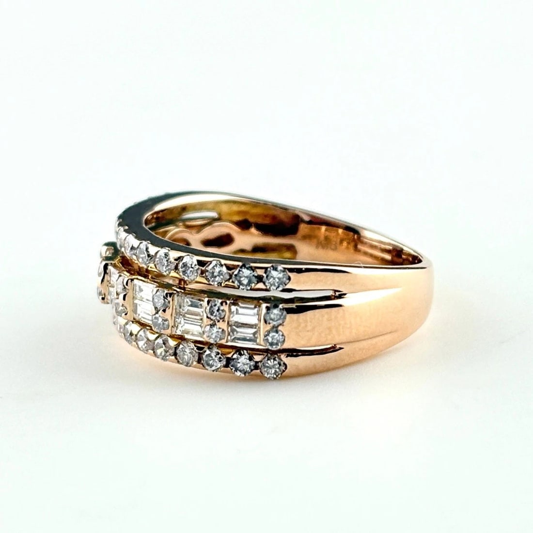 MELEE DIAMOND DESIGN RING PG RING 18K - 4