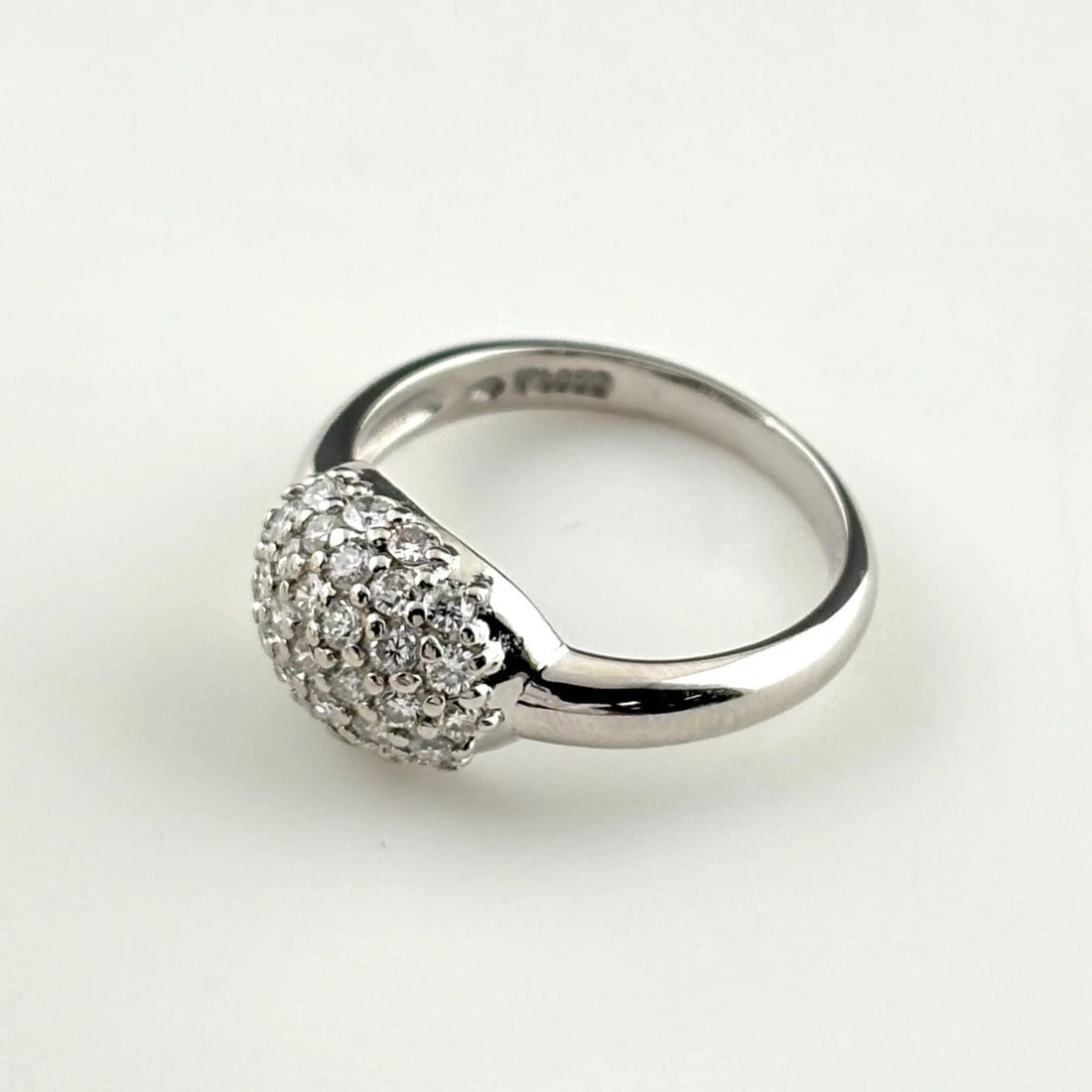 MELEE DIAMOND DESIGN RING PLATINUM RING PT850 DIAMOND: Melee Diamond Design Ring Platinum Ring Pt850 Diamond Brand: Unbranded Type/Style: Ring Material: Pt850, Main Stone Natural Color: None Size: US4.5 to 5 Accessories: None Accessories Notice: When