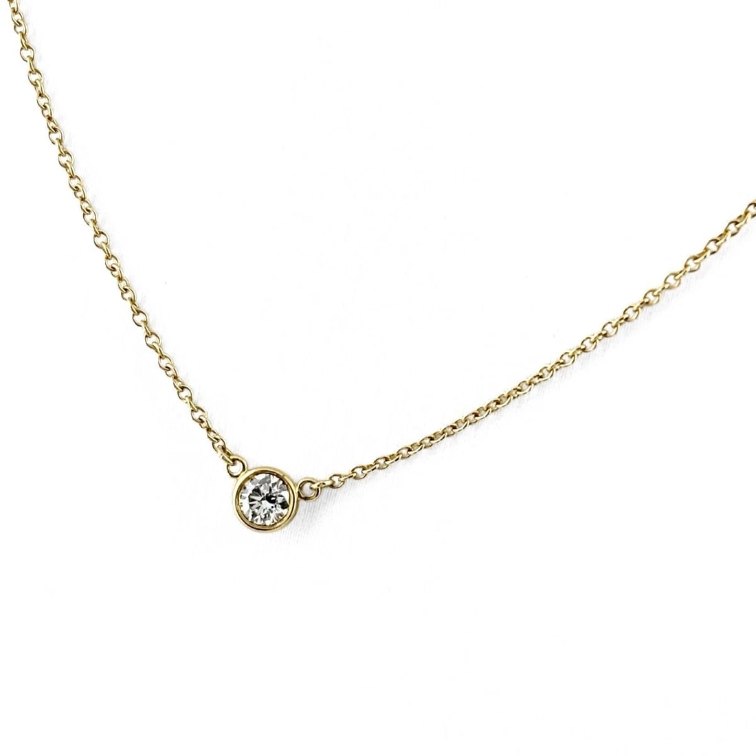 TIFFANY&CO. BY THE YARD NECKLACE YG MELEE DIAMOND: Tiffany&Co. By The Yard Necklace Yg Melee Diamond Brand: TIFFANY&Co. Type/Style: Necklace Material: 750YG, Main Stone Natural Color: YG Size: 4.4x4.4mm(0.2") Accessories: None Accessories