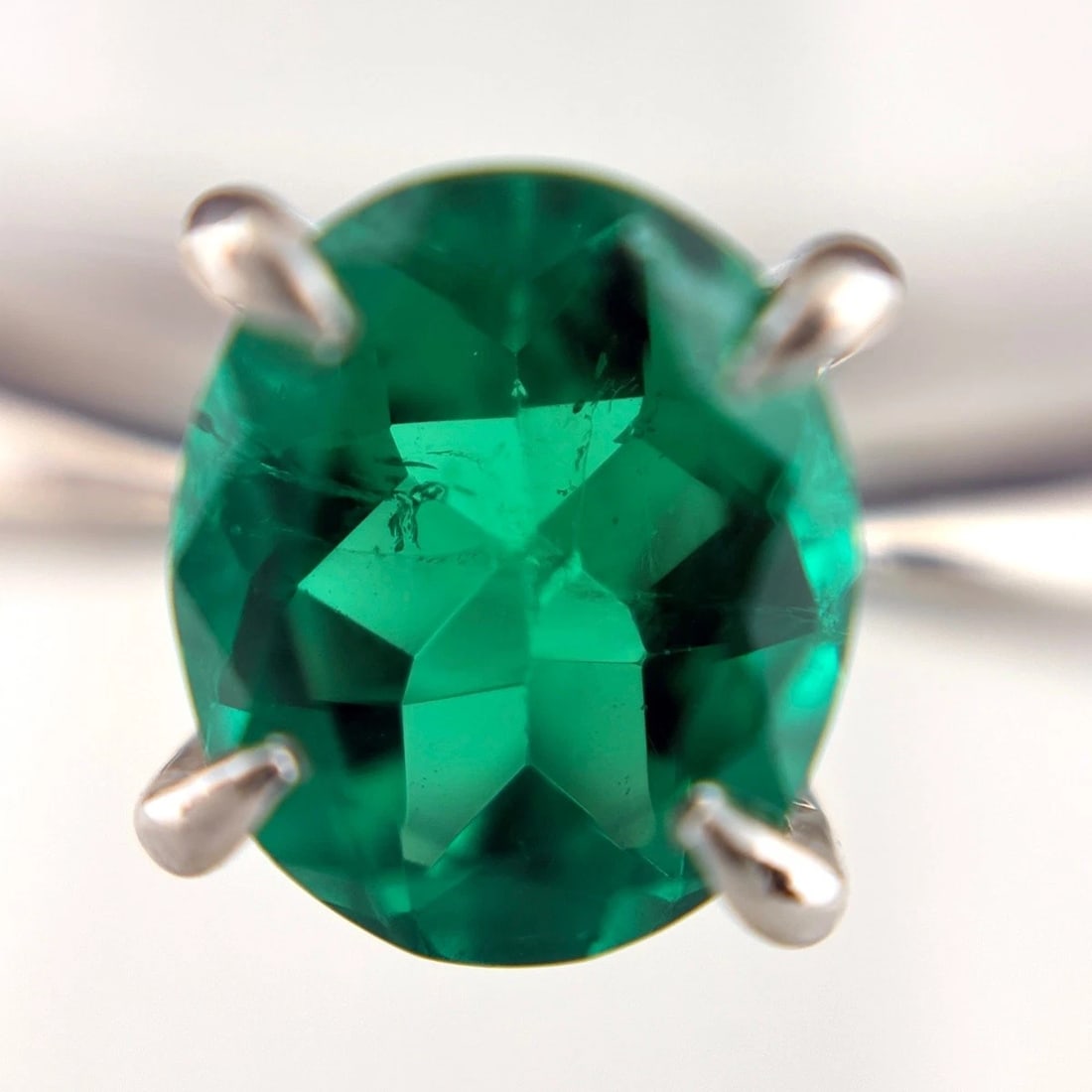 EMERALD DESIGN RING PLATINUM RING EMERALD - 2