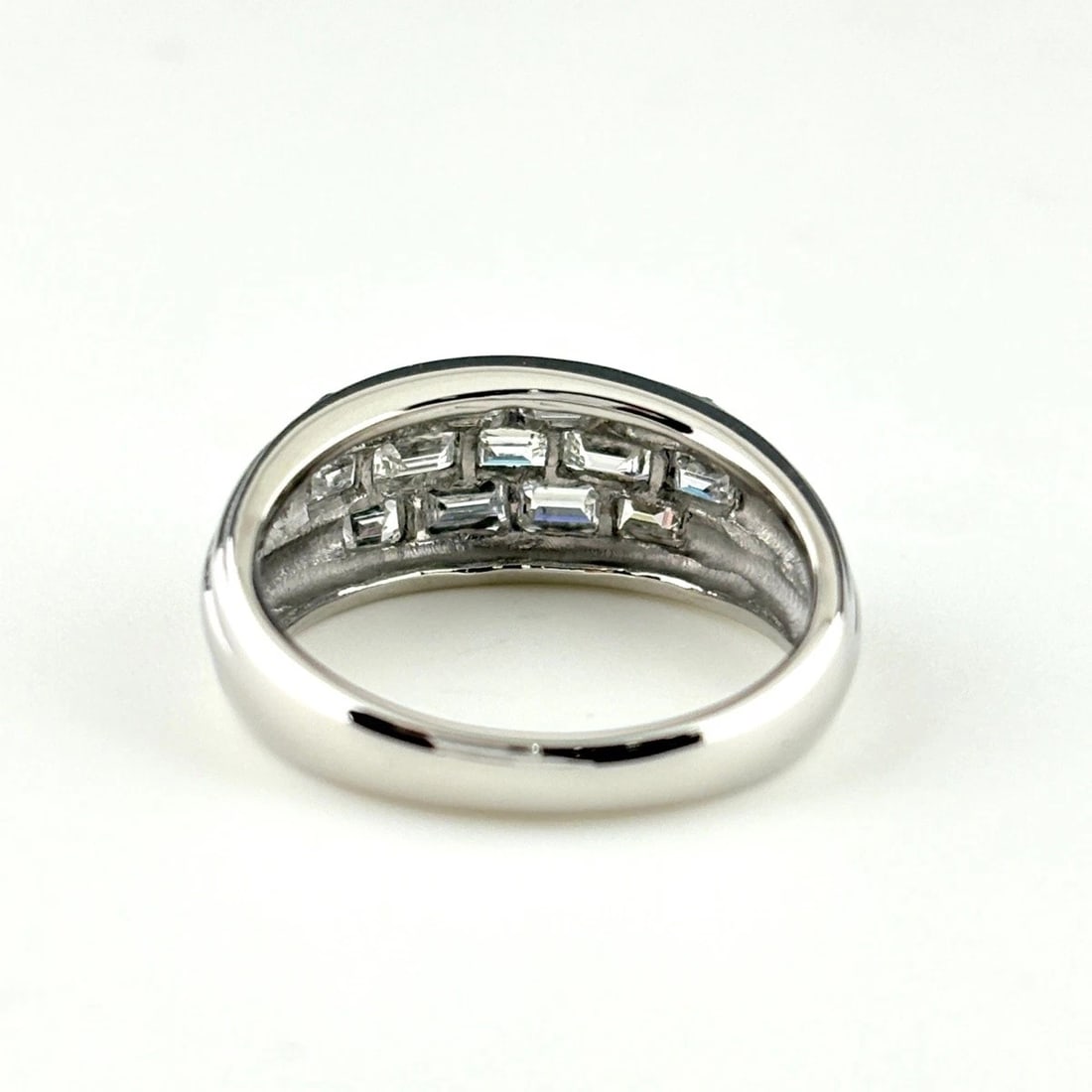 MELEE DIAMOND DESIGN RING PLATINUM RING - 4