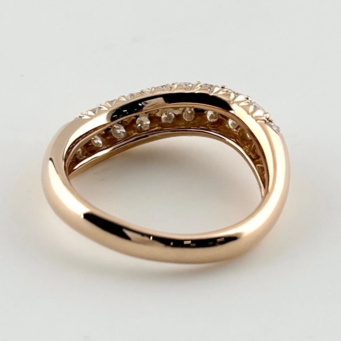 MELEE DIAMOND DESIGN RING PG RING 18K - 4
