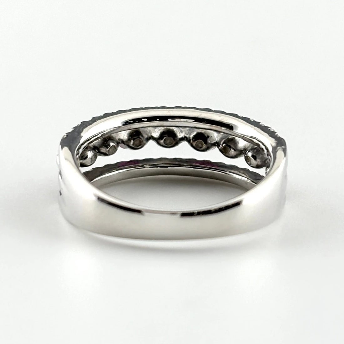 RUBY DESIGN RING WG MELEE DIAMOND RING 18K - 3