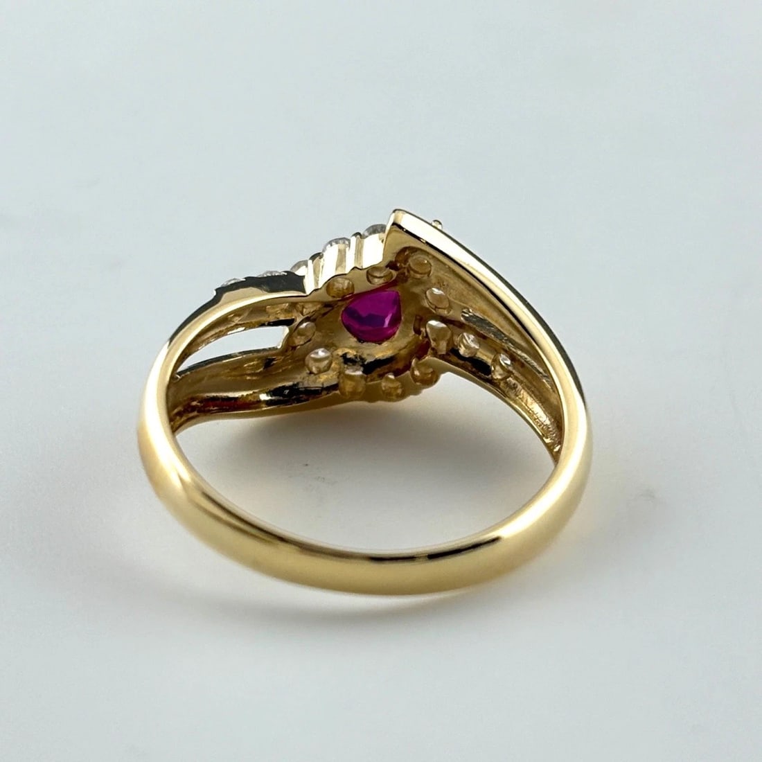 RUBY DESIGN RING YG MELEE DIAMOND RING - 3
