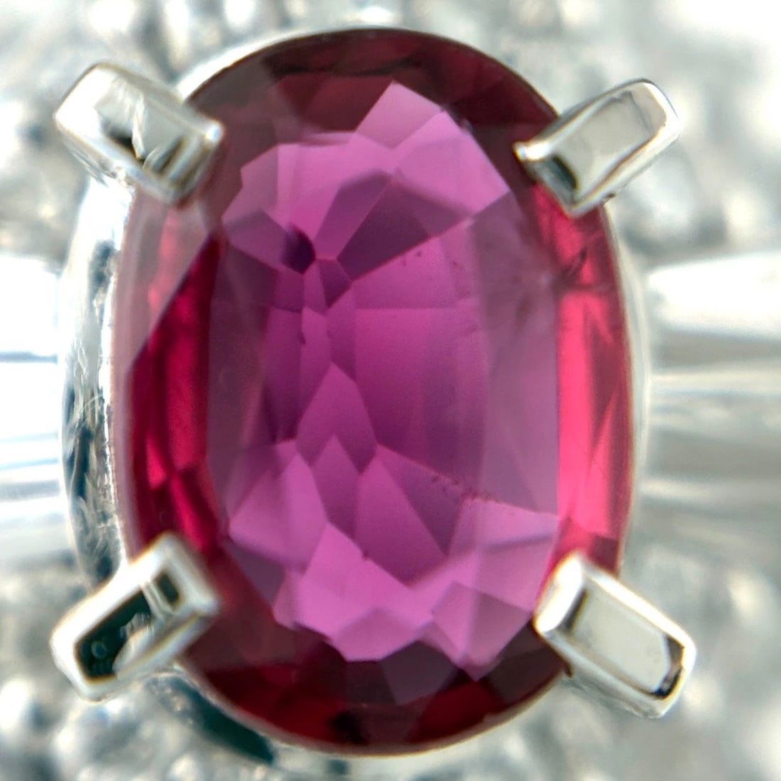RUBY DESIGN RING PLATINUM MELEE DIAMOND RING PT900 - 2
