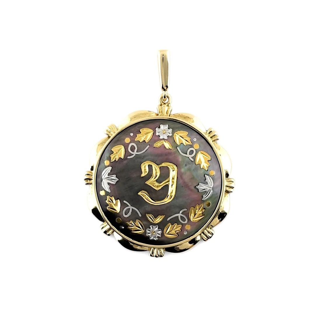 MIKIMOTO PIKWE YG SHELL PENDANT HEAD 18K: Mikimoto Pikwe Yg Shell Pendant Head 18K Brand: MIKIMOTO Type/Style: Pendant Head Material: 18K YG, Main Stone Shell Color: YG Size: 33.5x24.4mm(1.3") Accessories: None Accessories Notice: