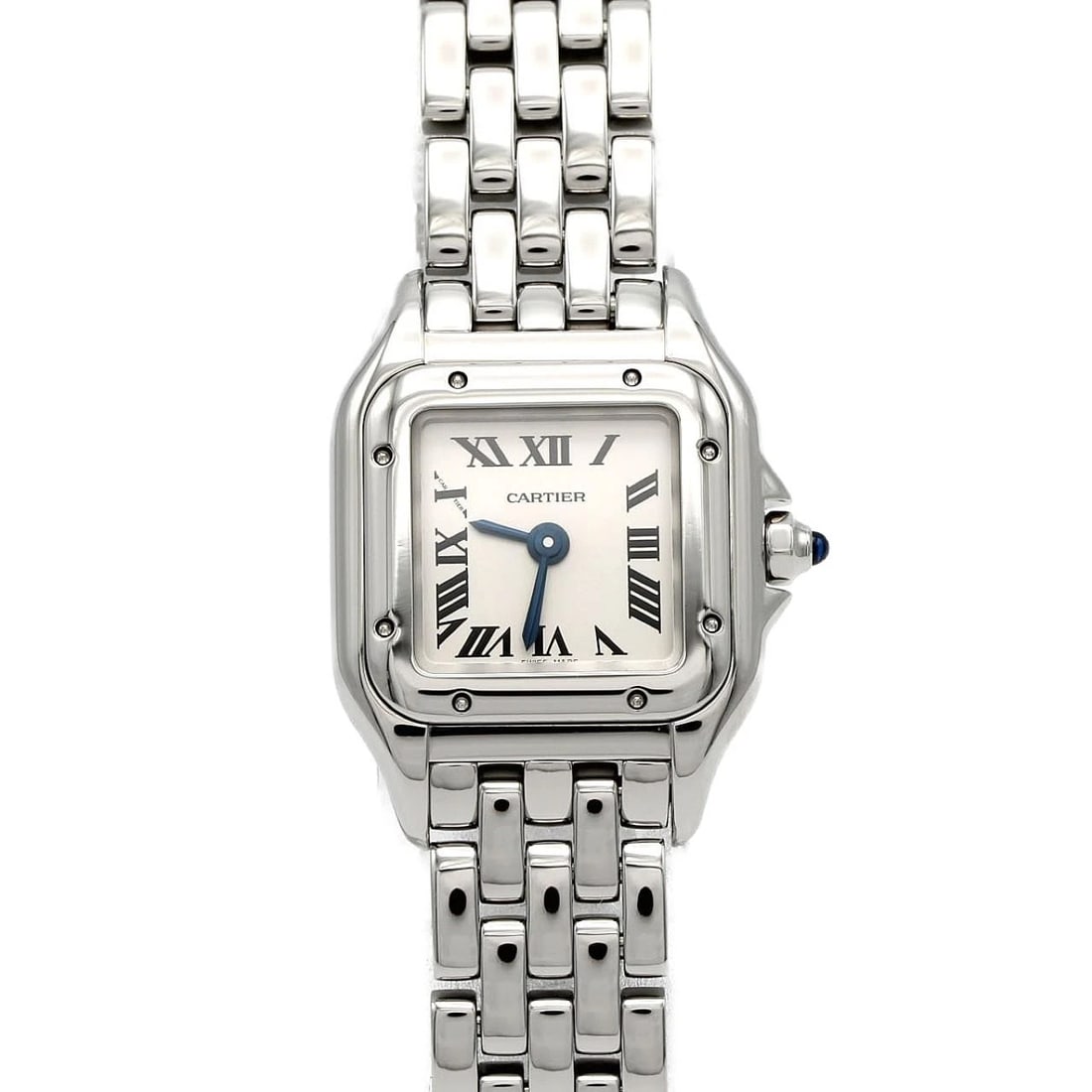 CARTIER MINI PANTHERE DE CARTIER STAINLESS STEEL QUARTZ WATCH: Cartier Mini Panthere de Cartier Stainless Steel Quartz Watch Brand: CARTIER Type/Style: Wrist watch Material: Case: Stainless Steel Breath: Stainless Steel Color: Dial color: Silver/Roman Size: Case