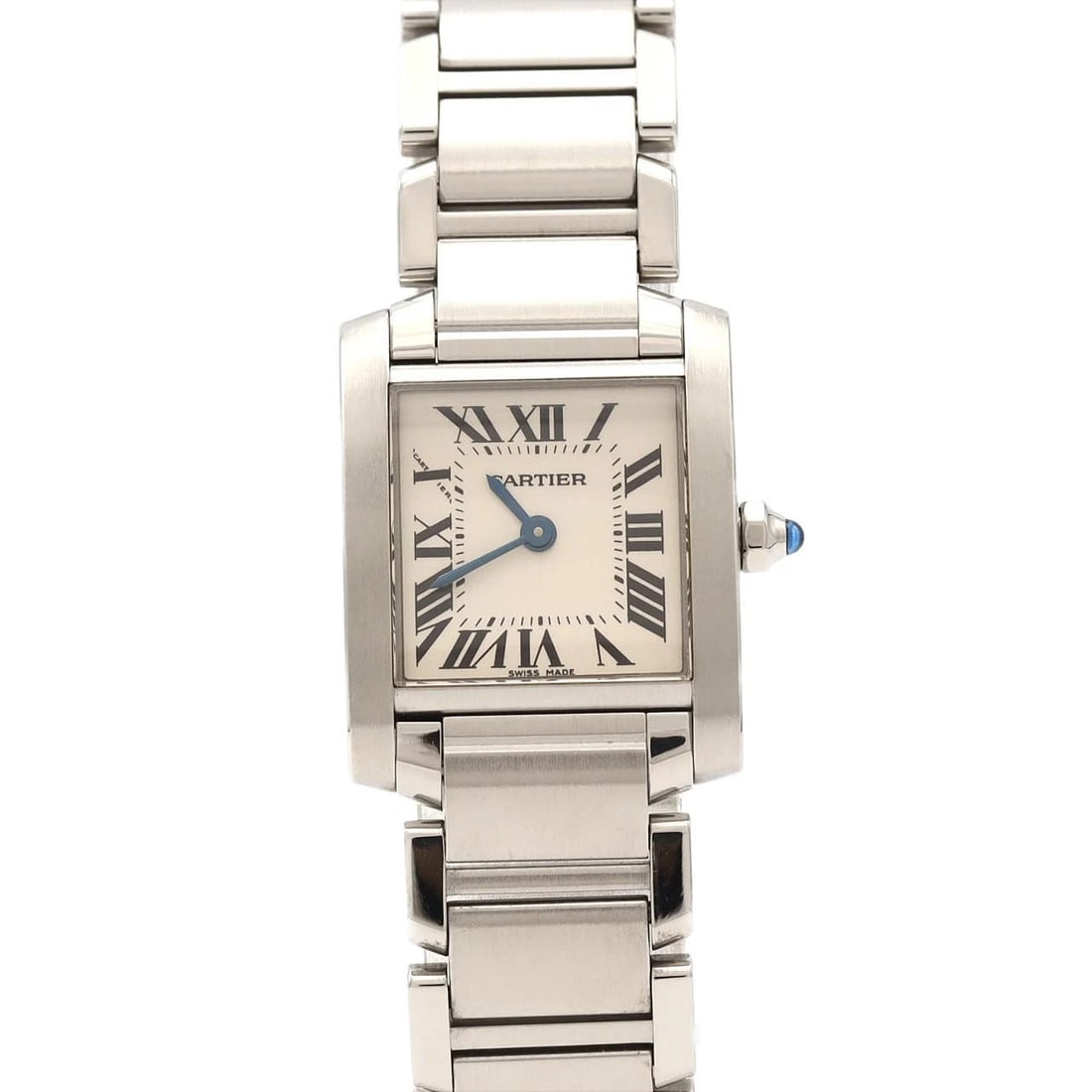 CARTIER TANK FRANCAISE SM STAINLESS STEEL QUARTZ WATCH: Cartier Tank Francaise SM Stainless Steel Quartz Watch Brand: CARTIER Type/Style: Wrist watch Material: Case: Stainless Steel Breath: Stainless Steel Color: Dial color: Silver/Roman Size: Case diamete