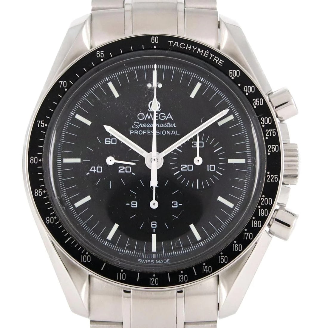 OMEGA SPEEDMASTER PRO STAINLESS STEEL MANUAL WINDING WATCH: Omega Speedmaster Pro Stainless Steel Manual Winding Watch Brand: OMEGA Type/Style: Wrist watch Material: Case: Stainless Steel Breath: Stainless Steel Color: Dial Color: Black Size: Case diameter: