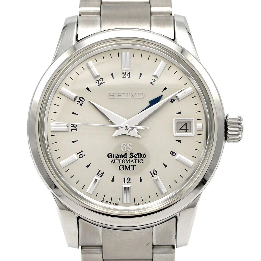 SEIKO GRAND SEIKO AUTOMATIC GMT STAINLESS STEEL WATCH: Seiko Grand Seiko Automatic GMT Stainless Steel Watch Brand: SEIKO Type/Style: Wrist watch Material: Case: Stainless Steel Breath: Stainless Steel Color: Dial Color: Silver Size: Case diameter: Approx