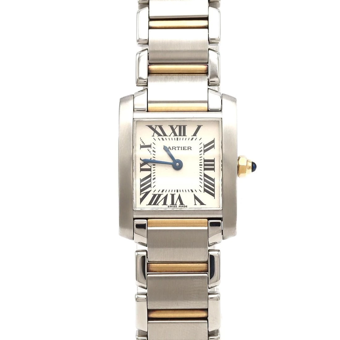 CARTIER TANK FRANCAISE SM TWO-TONE SSXYG QUARTZ WATCH: Cartier Tank Francaise SM Two-tone SSxYG Quartz Watch Brand: CARTIER Type/Style: Wrist watch Material: Case: Stainless steel x yellow gold Bracelet: Stainless steel x yellow gold Color: Dial color: