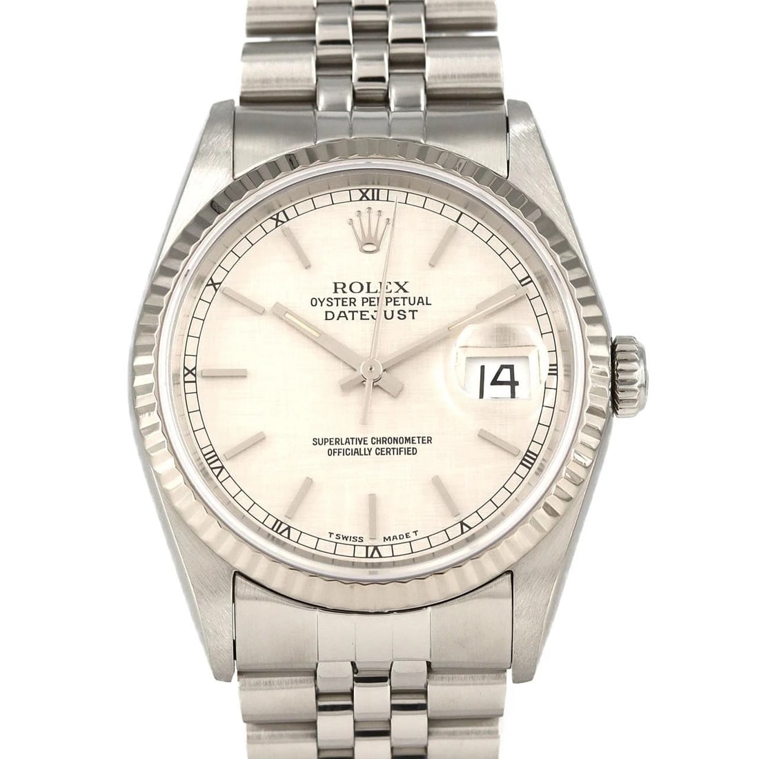 ROLEX DATEJUST SSXWG MECHANICAL AUTOMATIC WATCH: Rolex Datejust SSxWG Mechanical Automatic Watch Brand: ROLEx Type/Style: Wrist watch Material: Case: Stainless steel x white gold Bracelet: Stainless steel Color: Dial color: Silver Size: Case diamete