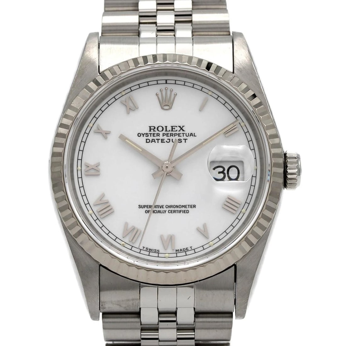 ROLEX DATEJUST SSXWG MECHANICAL AUTOMATIC WATCH: Rolex Datejust SSxWG Mechanical Automatic Watch Brand: ROLEx Type/Style: Wrist watch Material: Case: Stainless steel x white gold Bracelet: Stainless steel Color: Dial color: White/Small Roman numeral