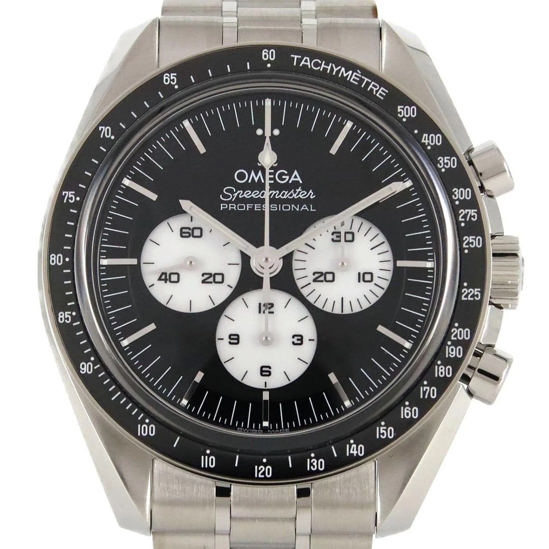 OMEGA SPEEDMASTER MOONWATCH PROFESSIONAL WATCH: Omega Speedmaster Moonwatch Professional Watch Brand: OMEGA Type/Style: Wrist watch Material: Case: Stainless Steel Breath: Stainless Steel Color: Dial color: Black, white Size: Case diameter: Approx.