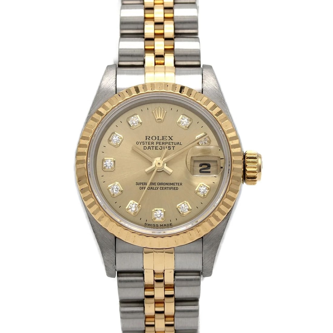 ROLEX DATEJUST SSXYG MECHANICAL AUTOMATIC WATCH: Rolex Datejust SSxYG Mechanical Automatic Watch Brand: ROLEx Type/Style: Wrist watch Material: Case: Stainless steel x yellow gold Bracelet: Stainless steel x yellow gold Color: Dial color: Gold/Diamo