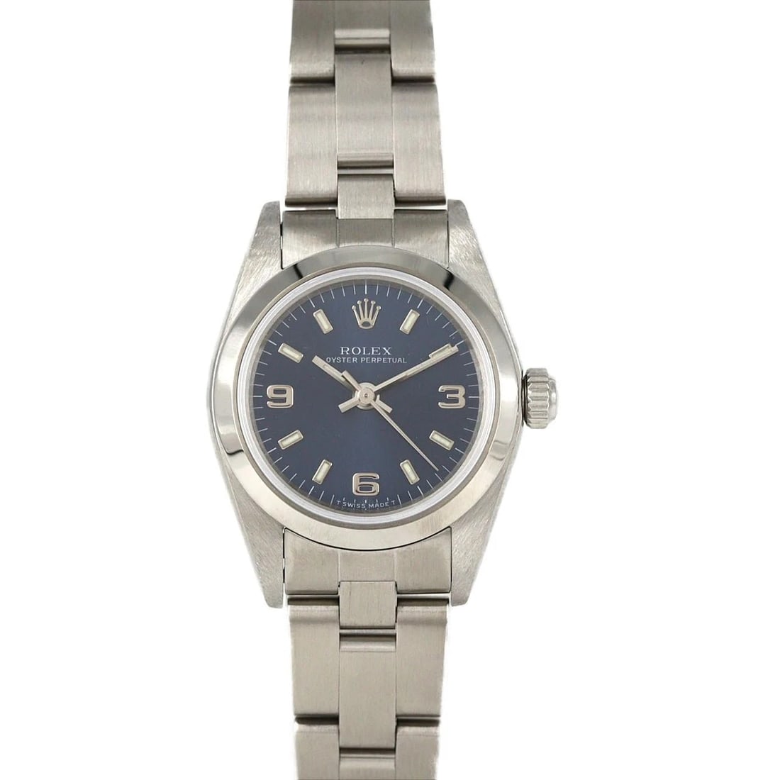 ROLEX OYSTER PERPETUAL STAINLESS STEEL MECHANICAL AUTOMATIC WATCH: Rolex Oyster Perpetual Stainless Steel Mechanical Automatic Watch Brand: ROLEx Type/Style: Wrist watch Material: Case: Stainless Steel Breath: Stainless Steel Color: Dial color: Blue Size: Case diamet