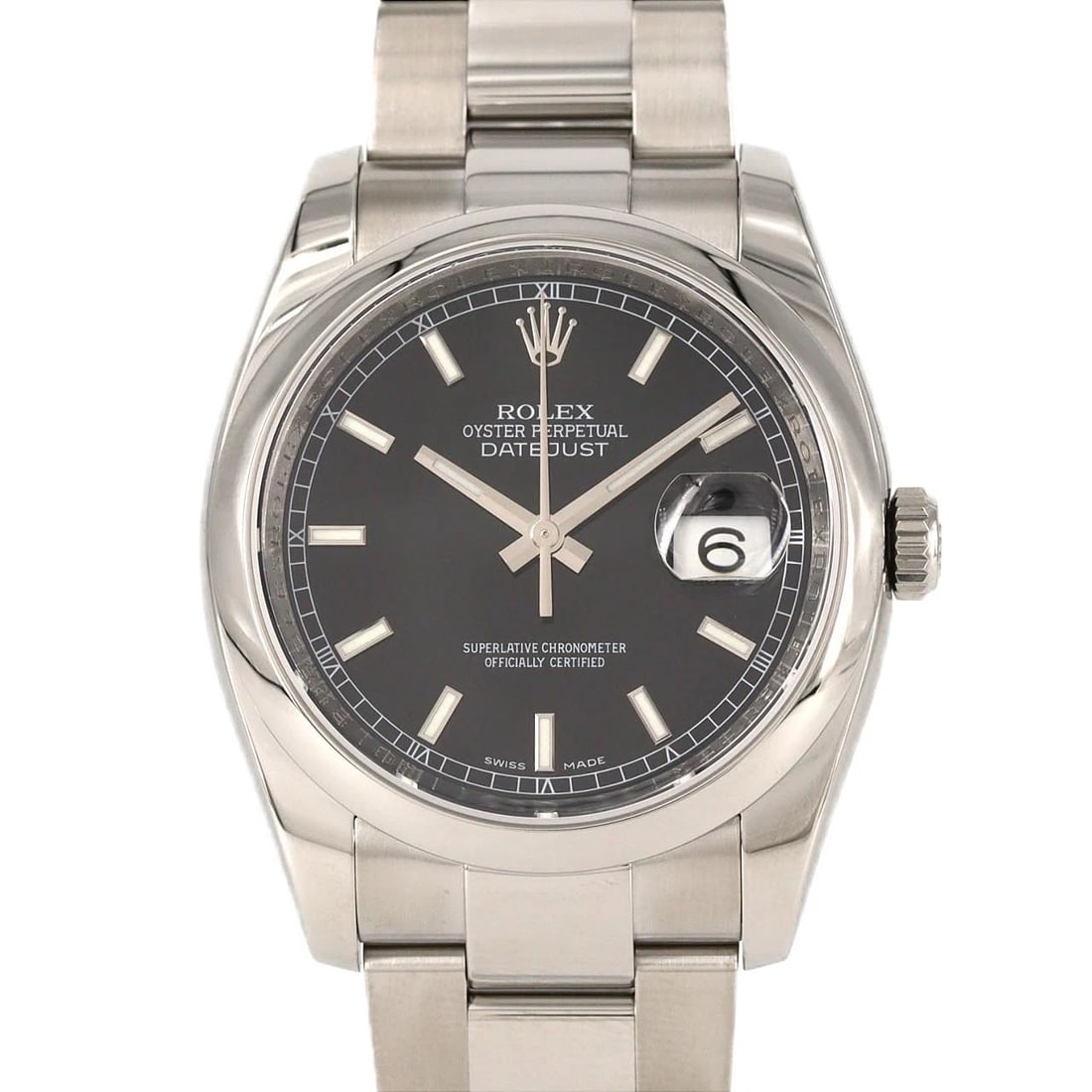 ROLEX DATEJUST STAINLESS STEEL MECHANICAL AUTOMATIC WATCH: Rolex Datejust Stainless Steel Mechanical Automatic Watch Brand: ROLEx Type/Style: Wrist watch Material: Case: Stainless Steel Breath: Stainless Steel Color: Dial Color: Black Size: Case diameter: App