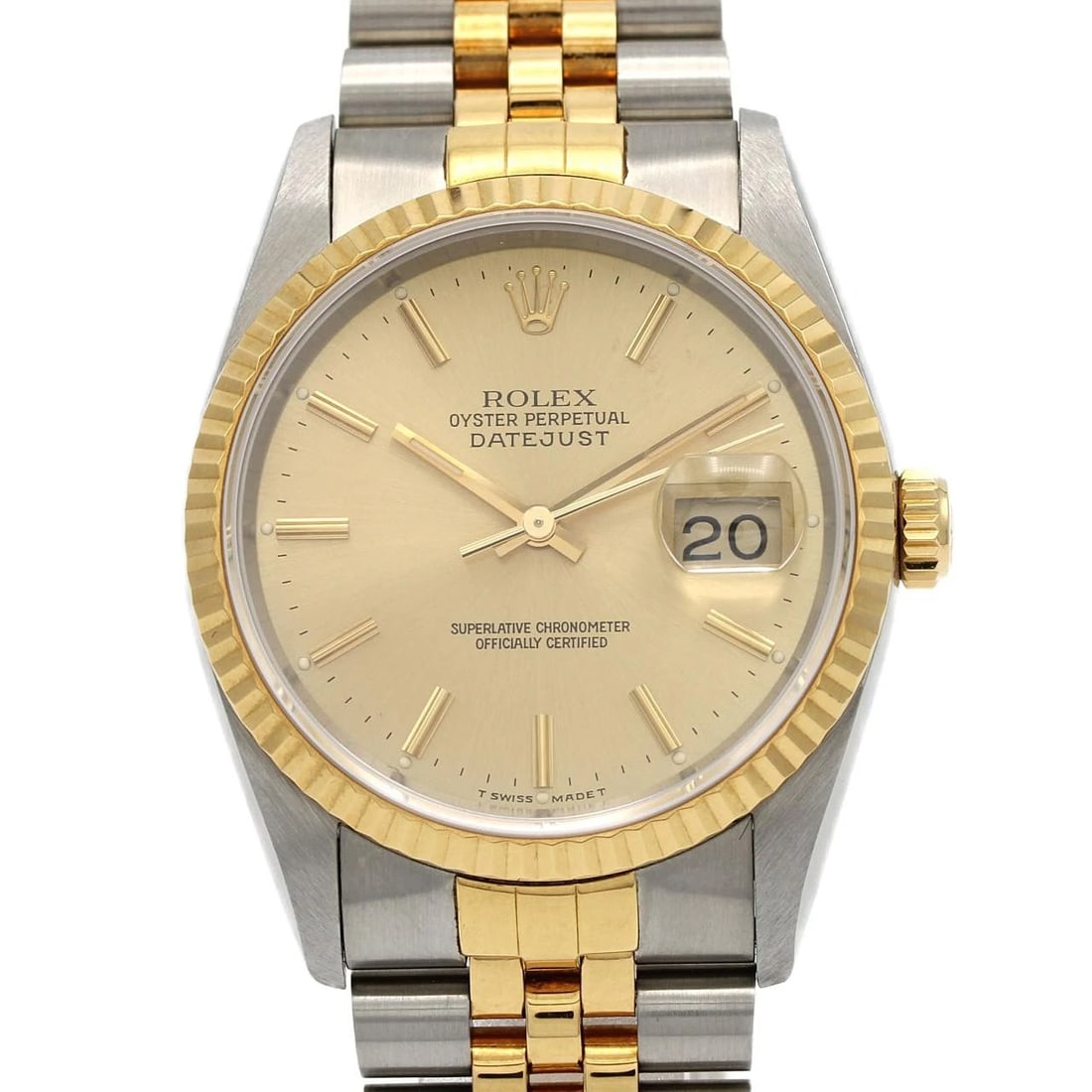 ROLEX DATEJUST SSXYG MECHANICAL AUTOMATIC WATCH: Rolex Datejust SSxYG Mechanical Automatic Watch Brand: ROLEx Type/Style: Wrist watch Material: Case: Stainless steel x yellow gold Bracelet: Stainless steel x yellow gold Color: Dial color: Gold Size: