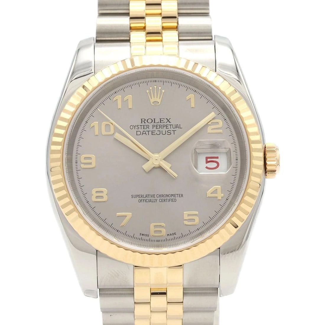 ROLEX DATEJUST SSXYG MECHANICAL AUTOMATIC WATCH: Rolex Datejust SSxYG Mechanical Automatic Watch Brand: ROLEx Type/Style: Wrist watch Material: Case: Stainless steel x yellow gold Bracelet: Stainless steel x yellow gold Color: Dial color: Gray/Arabi