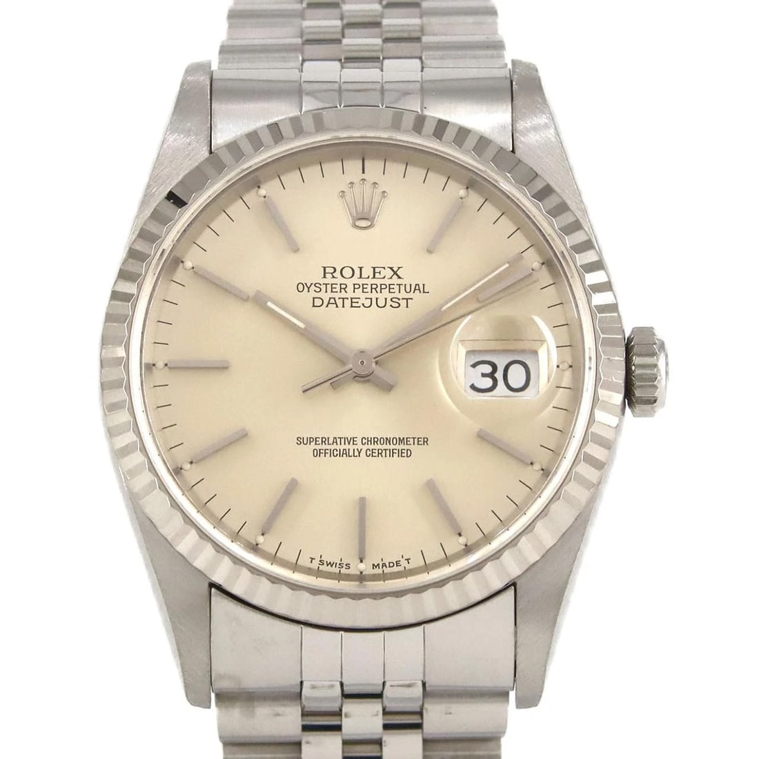 ROLEX DATEJUST SSXWG MECHANICAL AUTOMATIC WATCH: Rolex Datejust SSxWG Mechanical Automatic Watch Brand: ROLEx Type/Style: Wrist watch Material: Case: Stainless steel x white gold Bracelet: Stainless steel Color: Dial Color: Silver Size: Case diamete