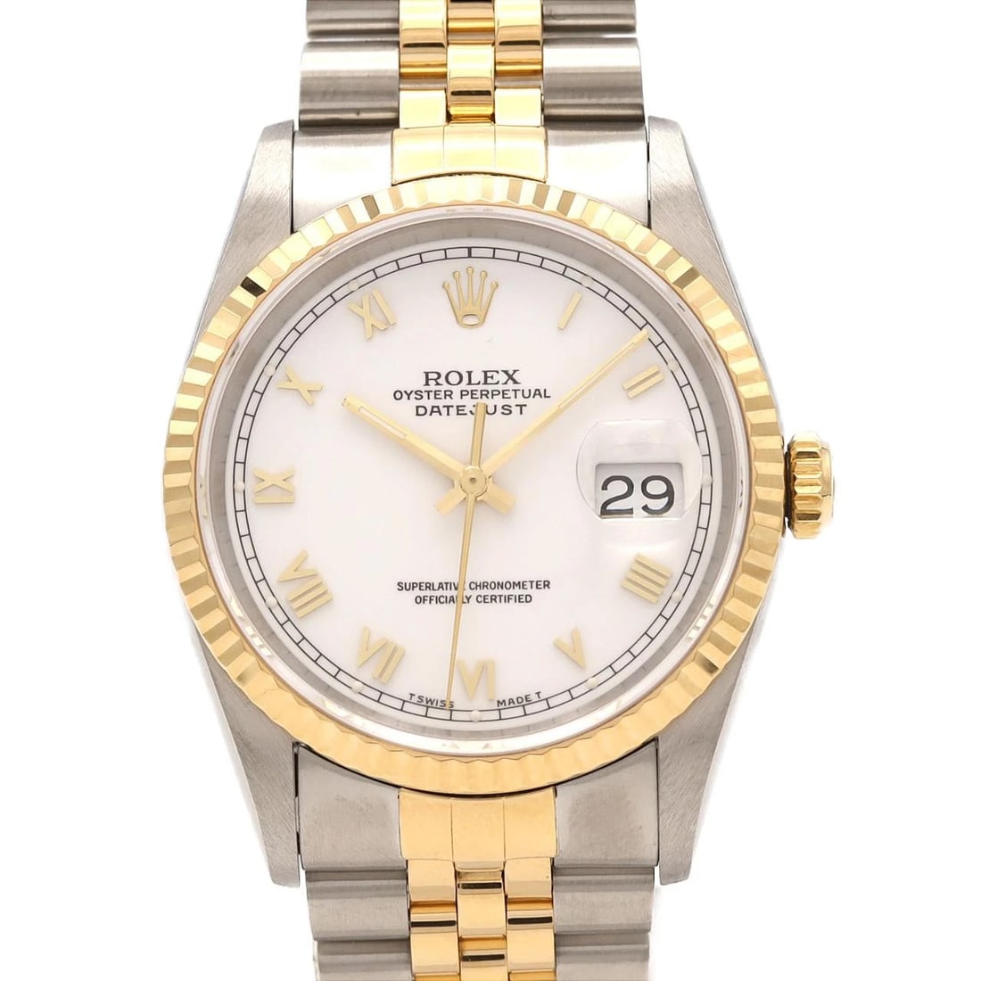 ROLEX DATEJUST SSXYG MECHANICAL AUTOMATIC WATCH: Rolex Datejust SSxYG Mechanical Automatic Watch Brand: ROLEx Type/Style: Wrist watch Material: Case: Stainless steel x yellow gold Bracelet: Stainless steel x yellow gold Color: Dial color: White/Smal