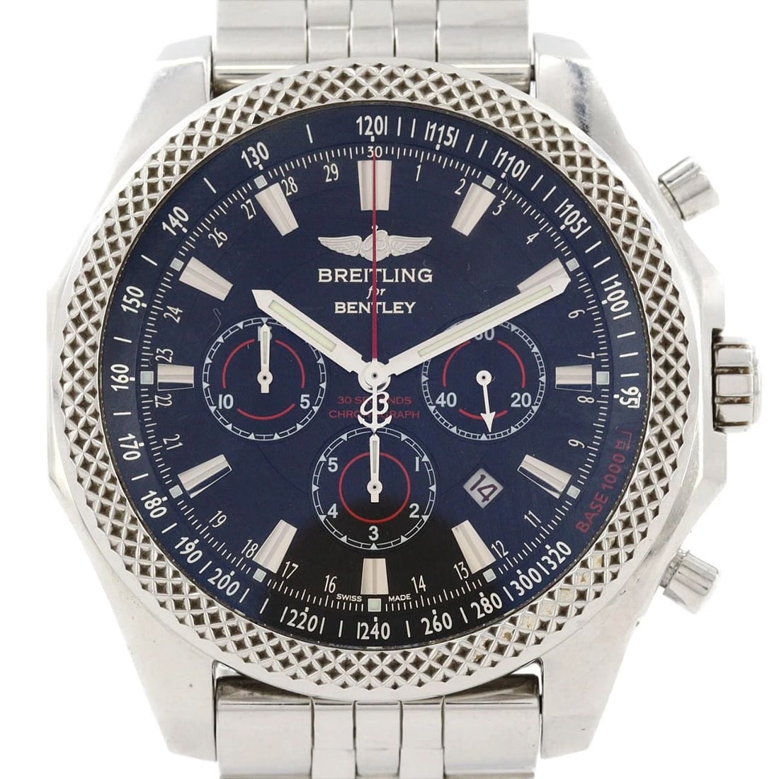 BREITLING BENTLEY BARNATO WATCH: Breitling Bentley Barnato Watch Brand: BREITLING Type/Style: Wrist watch Material: Case: Stainless Steel Breath: Stainless Steel Color: Dial Color: Black Size: Case diameter: Approx. 49mm Accessor