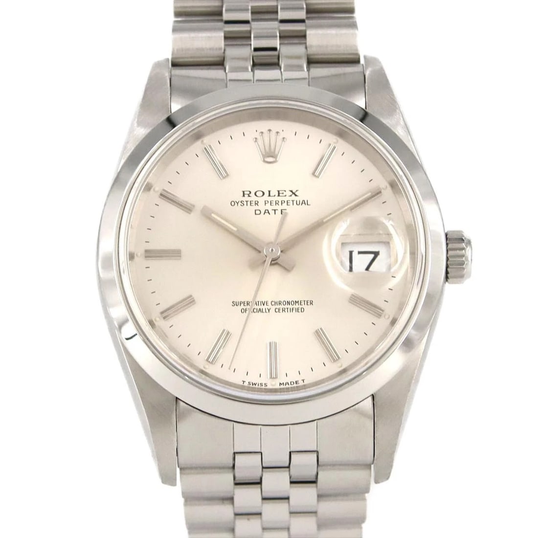 ROLEX OYSTER PERPETUAL DATE STAINLESS STEEL MECHANICAL WATCH: Rolex Oyster Perpetual Date Stainless Steel Mechanical Watch Brand: ROLEx Type/Style: Wrist watch Material: Case: Stainless Steel Breath: Stainless Steel Color: Dial Color: Silver Size: Case diameter: