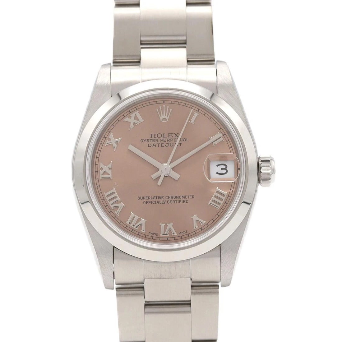 ROLEX DATEJUST STAINLESS STEEL MECHANICAL AUTOMATIC WATCH: Rolex Datejust Stainless Steel Mechanical Automatic Watch Brand: ROLEx Type/Style: Wrist watch Material: Case: Stainless Steel Breath: Stainless Steel Color: Dial color: Pink/Roman Size: Case diameter