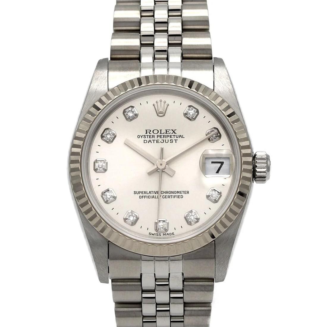 ROLEX DATEJUST SSXWG MECHANICAL AUTOMATIC WATCH: Rolex Datejust SSxWG Mechanical Automatic Watch Brand: ROLEx Type/Style: Wrist watch Material: Case: Stainless steel x white gold Bracelet: Stainless steel Color: Dial color: Silver/Diamond Size: Case