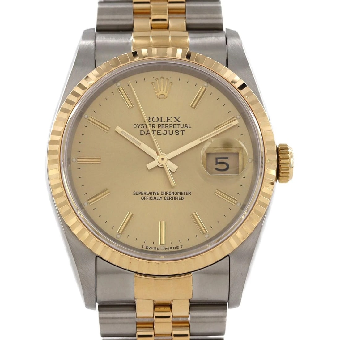 ROLEX DATEJUST SSXYG MECHANICAL AUTOMATIC WATCH: Rolex Datejust SSxYG Mechanical Automatic Watch Brand: ROLEx Type/Style: Wrist watch Material: Case: Stainless steel x yellow gold Bracelet: Stainless steel x yellow gold Color: Dial color: Gold Size: