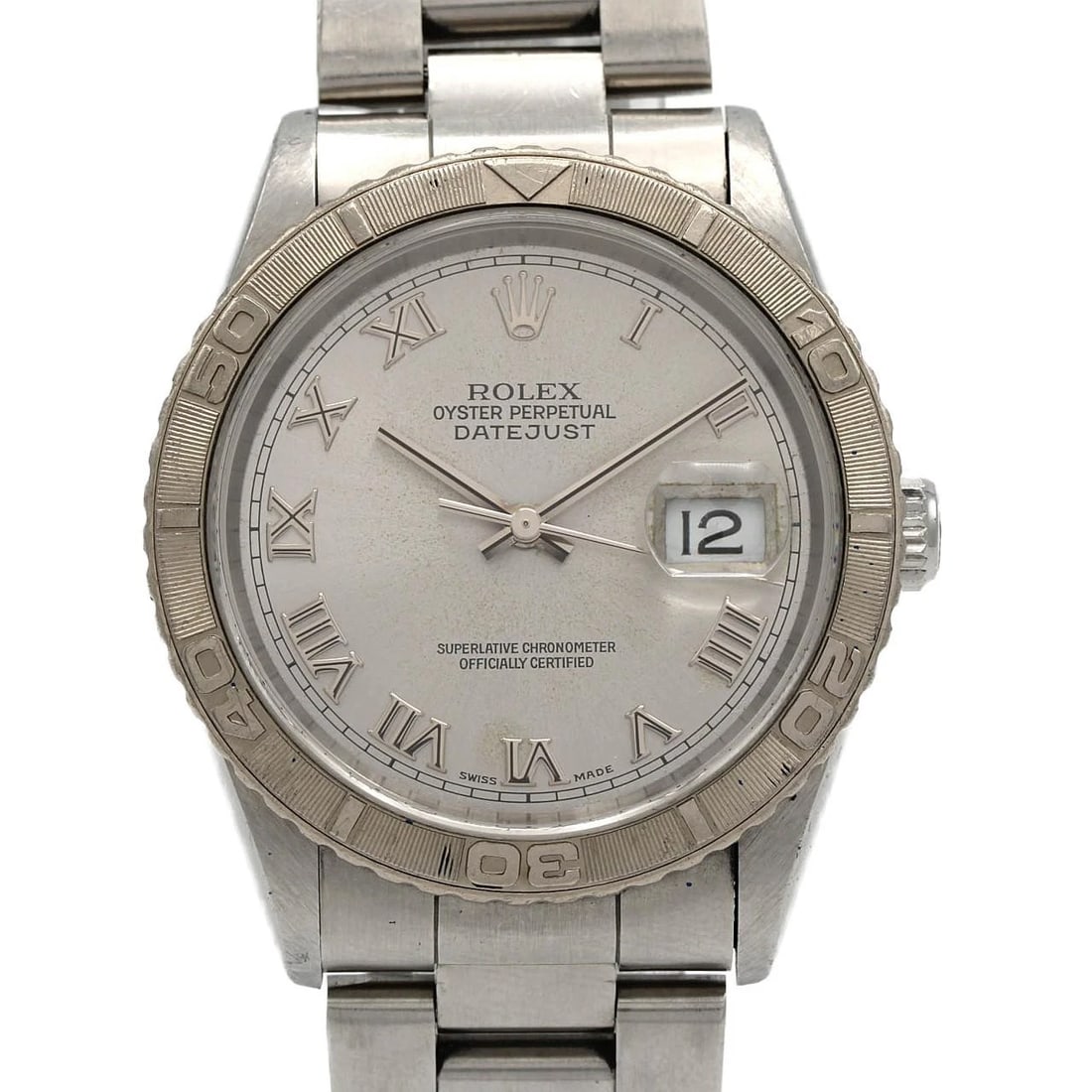 ROLEX THUNDERBIRD SSXWG MECHANI WATCH: Rolex Thunderbird SSxWG Mechani Watch Brand: ROLEx Type/Style: Wrist watch Material: Case: Stainless steel x white gold Bracelet: Stainless steel Color: Dial color: Gray/Roman Size: Case diameter: App