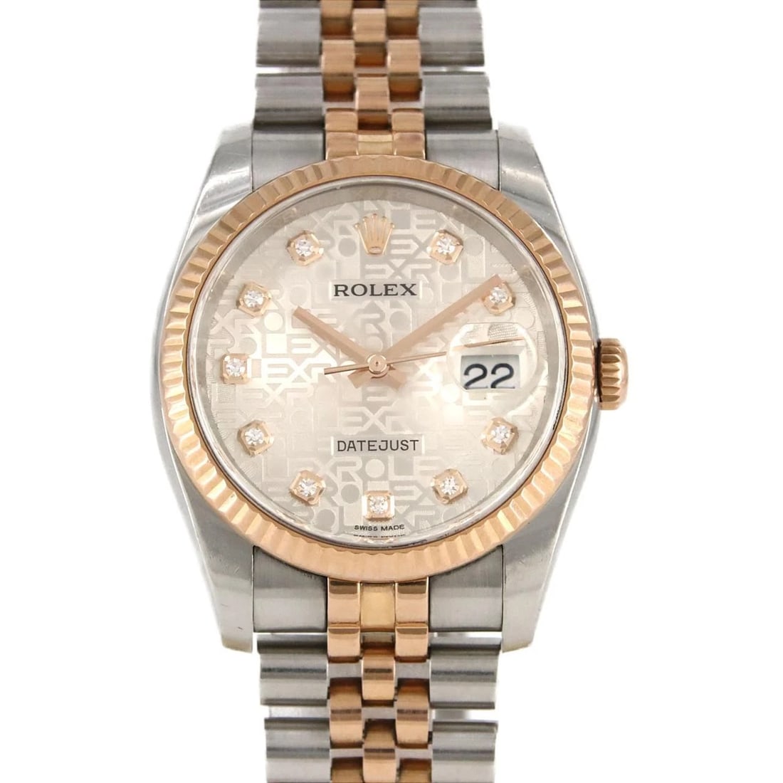ROLEX DATEJUST SSXPG MECHANICAL WATCH: Rolex Datejust SSxPG Mechanical Watch Brand: ROLEx Type/Style: Wrist watch Material: Case: Stainless steel x pink gold Bracelet: Stainless steel x pink gold Color: Dial Color: Pink Computer/Diamond Si
