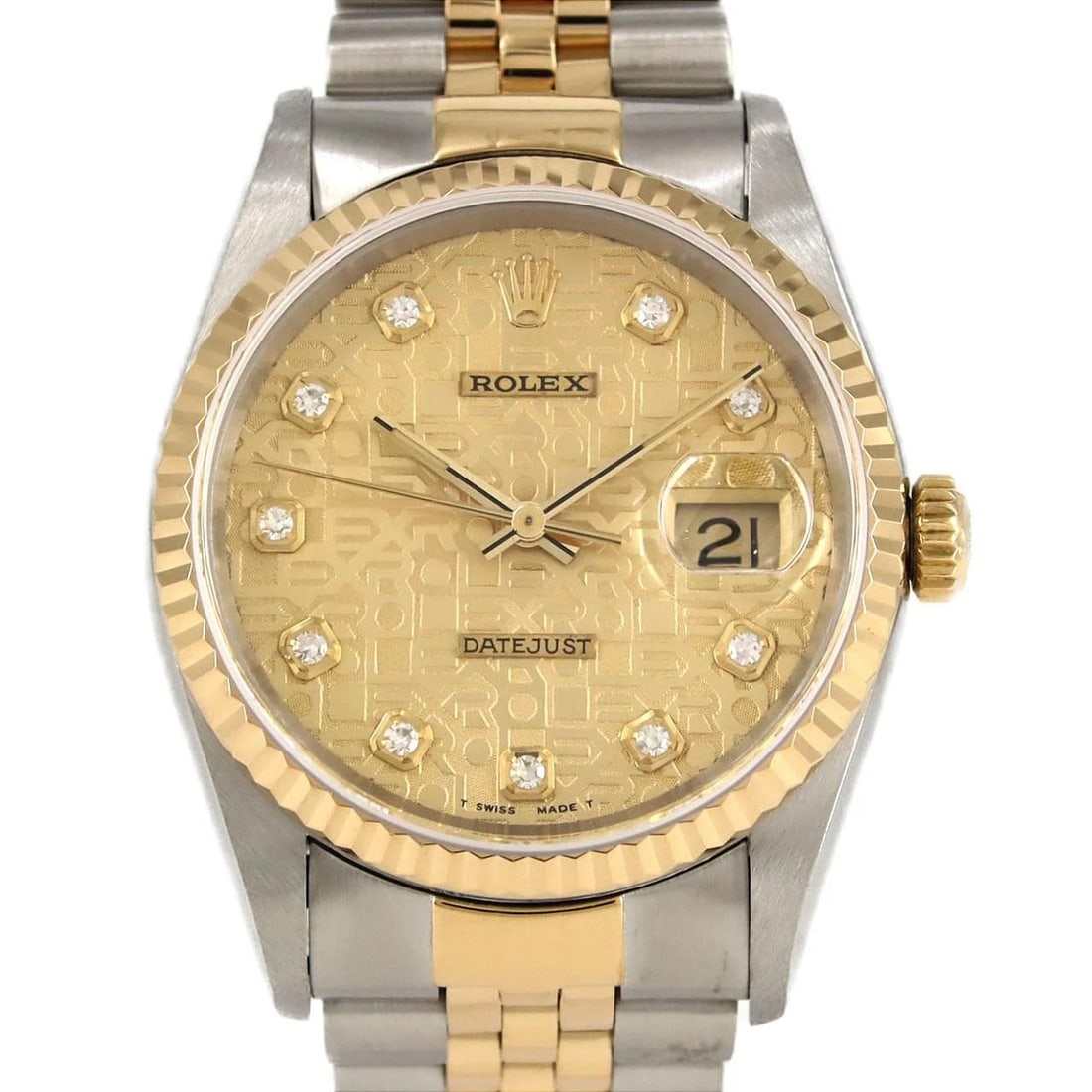 ROLEX DATEJUST SSXYG MECHANICAL AUTOMATIC WATCH: Rolex Datejust SSxYG Mechanical Automatic Watch Brand: ROLEx Type/Style: Wrist watch Material: Case: Stainless steel x yellow gold Bracelet: Stainless steel x yellow gold Color: Dial Color: Gold compu