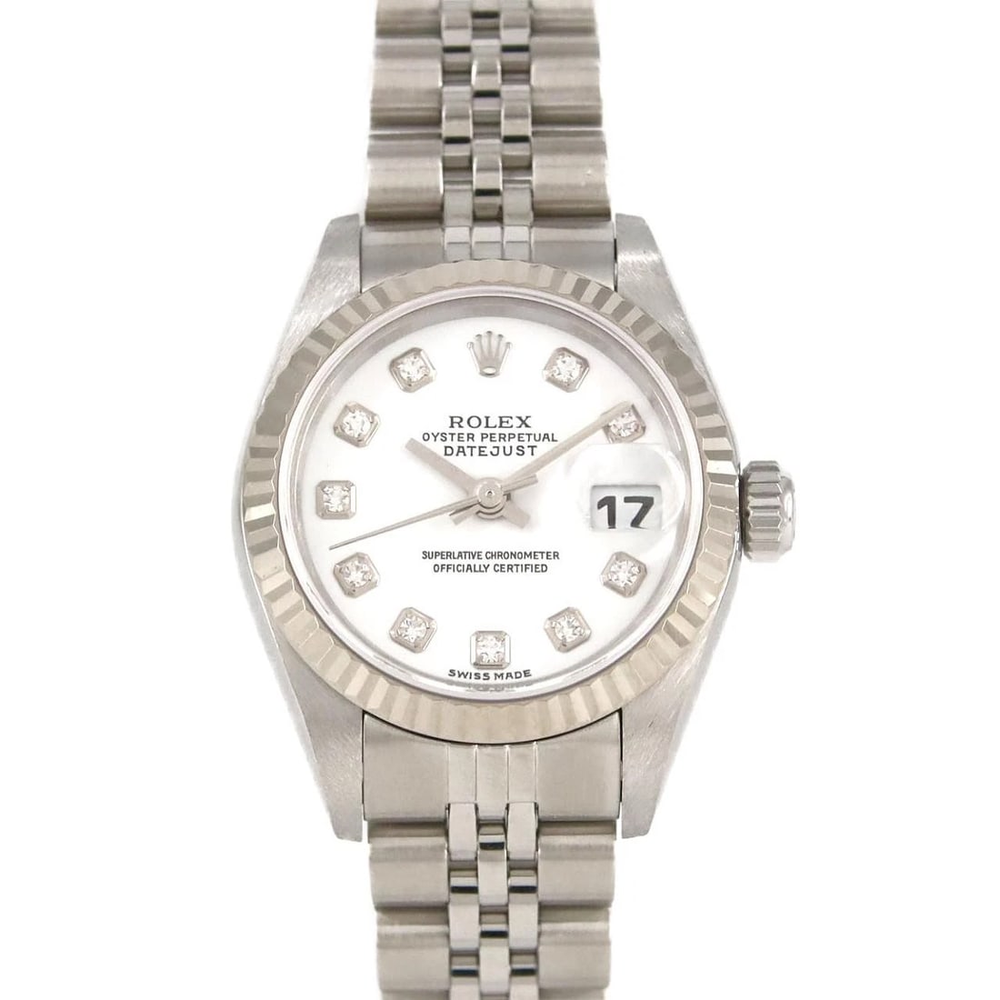 ROLEX DATEJUST SSXWG MECHANICAL AUTOMATIC WATCH: Rolex Datejust SSxWG Mechanical Automatic Watch Brand: ROLEx Type/Style: Wrist watch Material: Case: Stainless steel x white gold Bracelet: Stainless steel Color: Dial color: White/Diamond Size: Case