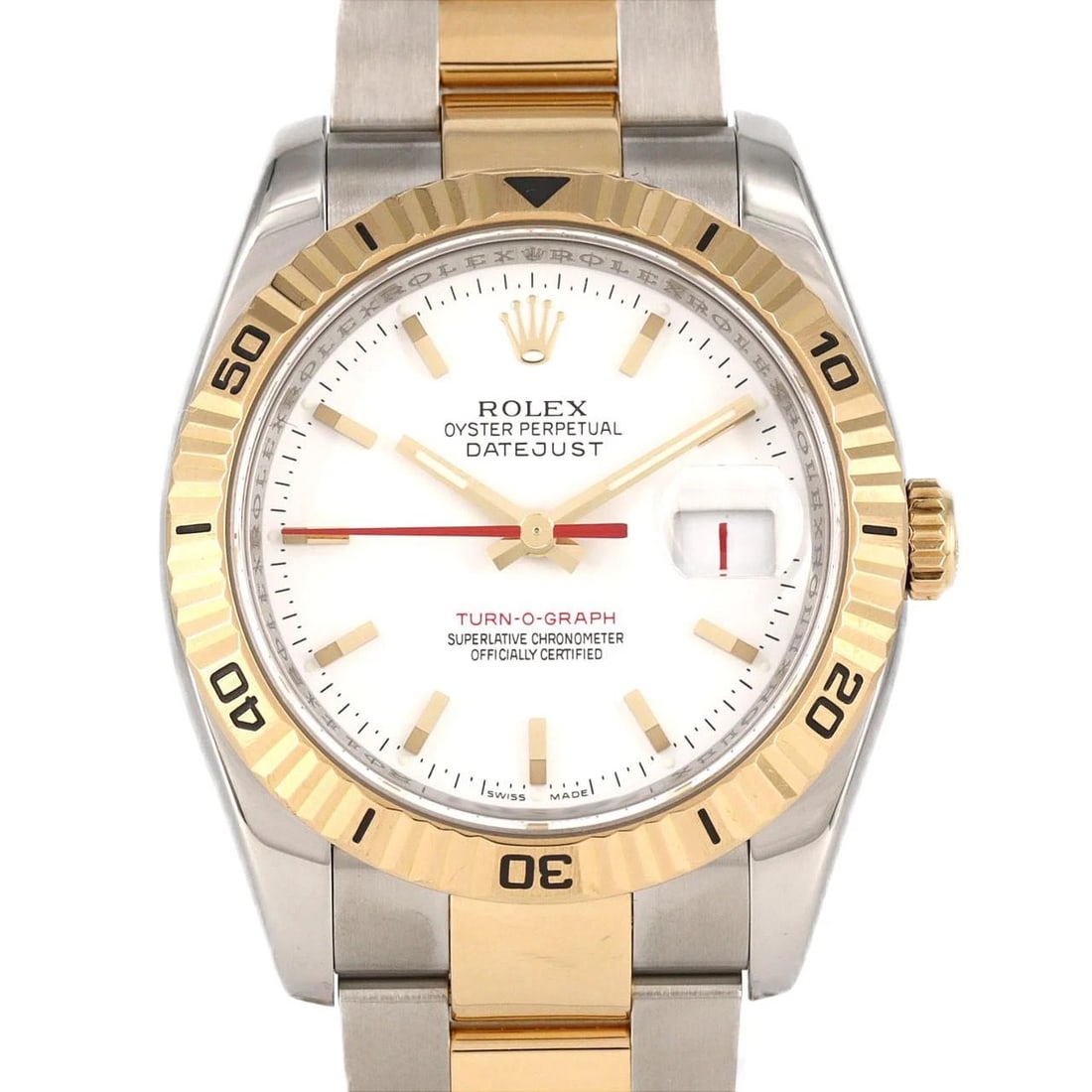 ROLEX TURN-O-GRAPH SSXYG MECHANICAL AUTOMATIC WATCH: Rolex Turn-O-Graph SSxYG Mechanical Automatic Watch Brand: ROLEx Type/Style: Wrist watch Material: Case: Stainless steel x yellow gold Bracelet: Stainless steel x yellow gold Color: Dial Color: White 