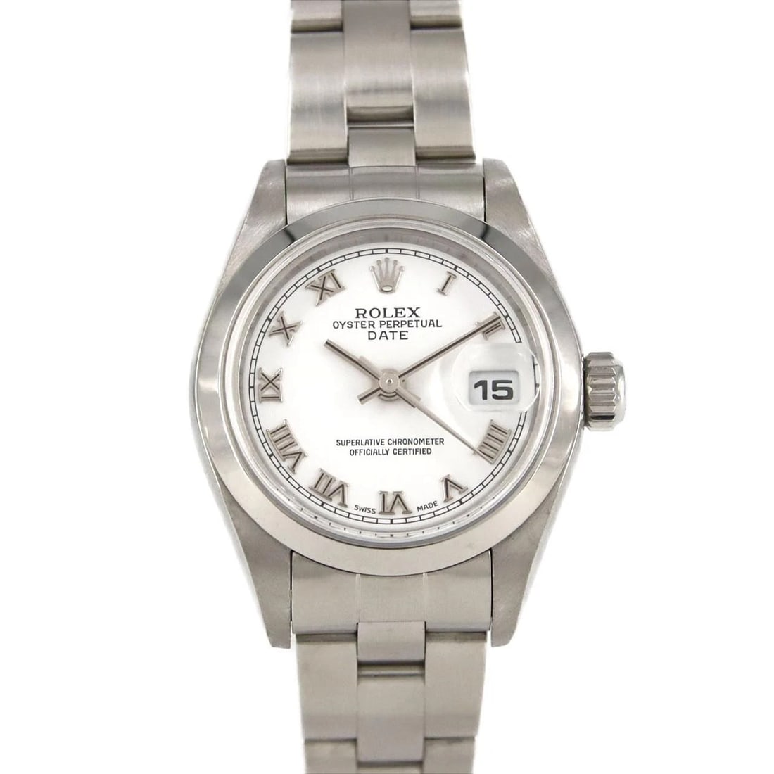 ROLEX OYSTER PERPETUAL DATE STAINLESS STEEL MECHANICAL AUTOM WATCH: Rolex Oyster Perpetual Date Stainless Steel Mechanical Autom Watch Brand: ROLEx Type/Style: Wrist watch Material: Case: Stainless Steel Breath: Stainless Steel Color: Dial color: White/Roman Size: