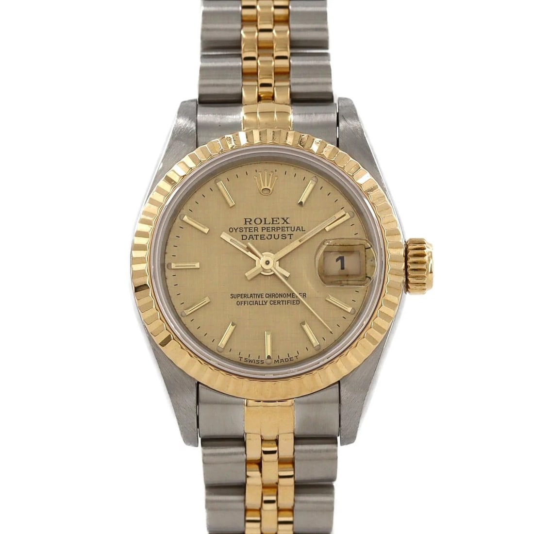 ROLEX DATEJUST SSXYG MECHANICAL AUTOMATIC WATCH: Rolex Datejust SSxYG Mechanical Automatic Watch Brand: ROLEx Type/Style: Wrist watch Material: Case: Stainless steel x yellow gold Bracelet: Stainless steel x yellow gold Color: Dial color: Gold Size: