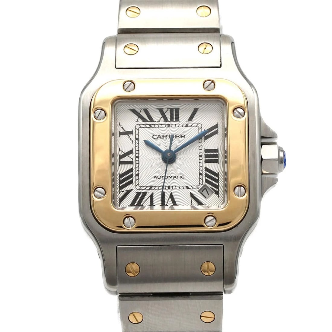 CARTIER SANTOS GALBEE SM TWO-TONE SSXYG MECHANICAL AUTOMA WATCH: Cartier Santos Galbee SM Two-Tone SSxYG Mechanical Automa Watch Brand: CARTIER Type/Style: Wrist watch Material: Case: Stainless steel x yellow gold Bracelet: Stainless steel x yellow gold Color:
