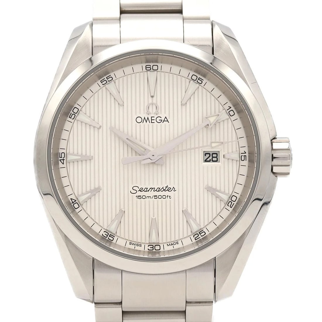 OMEGA SEAMASTER AQUA TERRA STAINLESS STEEL WATCH: Omega Seamaster Aqua Terra Stainless Steel Watch Brand: OMEGA Type/Style: Wrist watch Material: Case: Stainless Steel Breath: Stainless Steel Color: Dial Color: Silver Tapestry Size: Case diameter:
